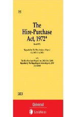 Hire-Purchase Act, 1972 along with Hire-Purchase (Repeal) Act, 2005 (Bare Act)