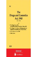 Drugs and Cosmetics Act, 1940 along with Rules, 1945 as amended by (Ninth Amendment) Rules, 2017 along with allied Act and Rules (Bare Act)