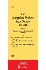 Unorganised Workers’ Social Security Act, 2008 alongwith Rules, 2009 (Bare Act)