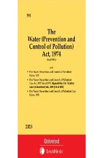 Water (Prevention and Control of Pollution) Act, 1974 along with Rules, 1975, Cess Act, 1977 and Cess Rules, 1978 (Bare Act)