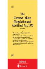 The Contract Labour (Regulation and Abolition) Act, 1970 along with Rules, 1971 (Bare Act)