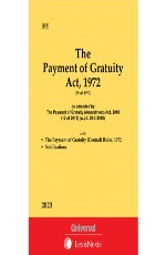 Payment of Gratuity Act, 1972 along with Rules, 1972 (Bare Act)