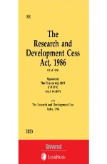 Research and Development Cess Act, 1986 along with Rules, 1996 (Bare Act)