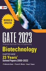 GATE 2023 : Biotechnology – 23 Years Chapter wise Solved Papers (2000-2022) by Dr. Prabhanshu Kumar, Dr. Pawan Kr. Maurya, Er. Preeti T. Kumar