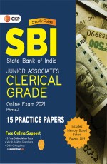 SBI 2021 : Clerical Grade Phase 1- Junior Associates – 15 Practice Sets by GKP