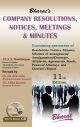 Company Resolutions, Notices, Meetings & Minutes (with FREE CD)