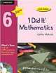 I Did It Mathematics Students Book with CD ROM, Level 6, CCE Edition